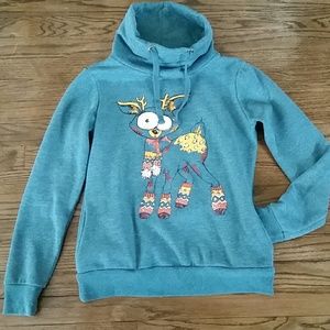 Cowl neck sweatshirt with pockets